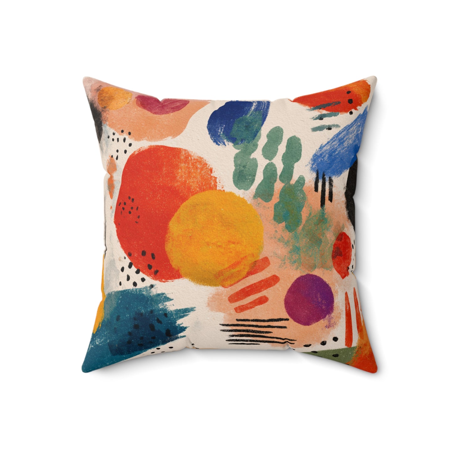 Festival Shapes Bloom - Spun Polyester Square Pillow