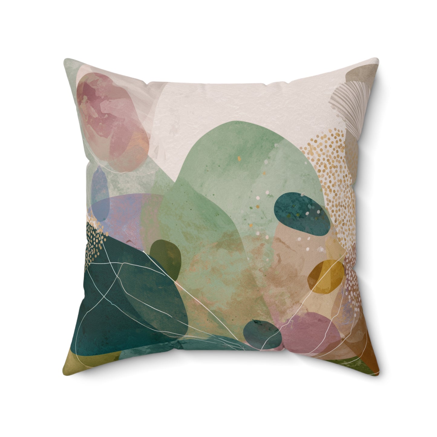 Botanical Mist Garden - Spun Polyester Square Pillow