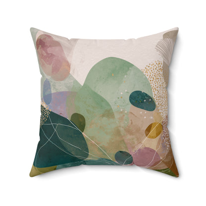 Botanical Mist Garden - Spun Polyester Square Pillow