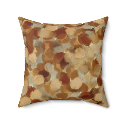 Harvest Speckle Glow - Faux Suede Square Pillow