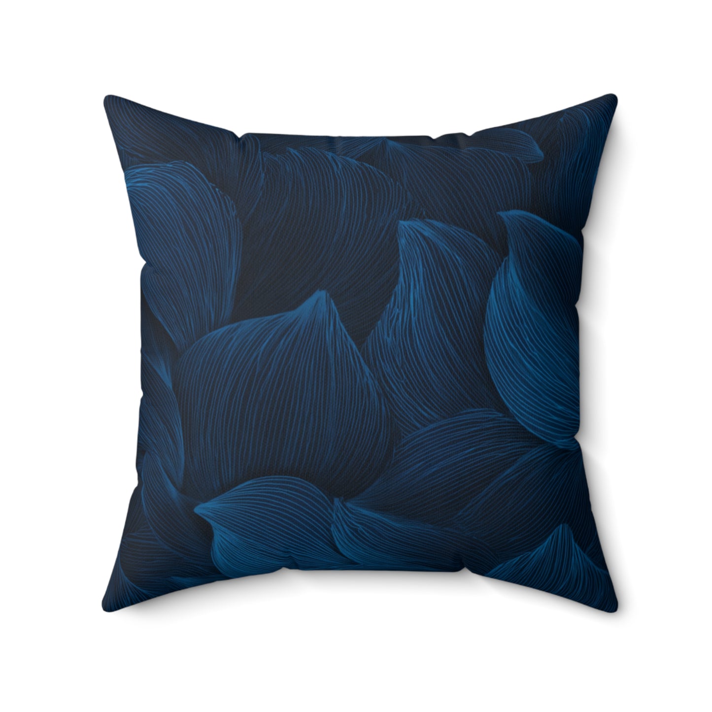 Midnight Leaf Velvet - Spun Polyester Square Pillow