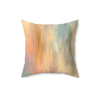 Sunset Brush Melt - Faux Suede Square Pillow