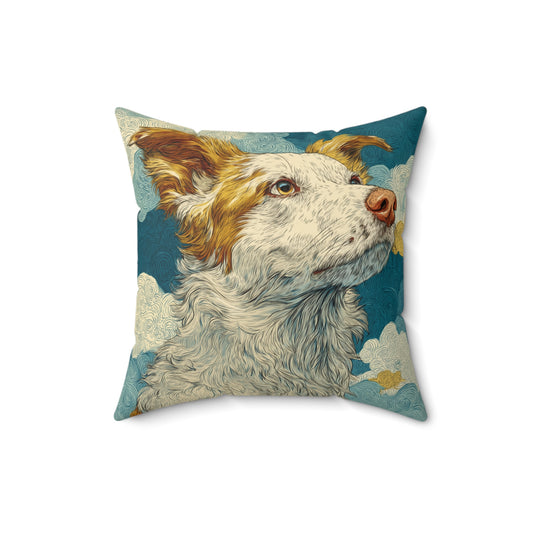 Sky Dreams Podenco - Spun Polyester Square Pillow
