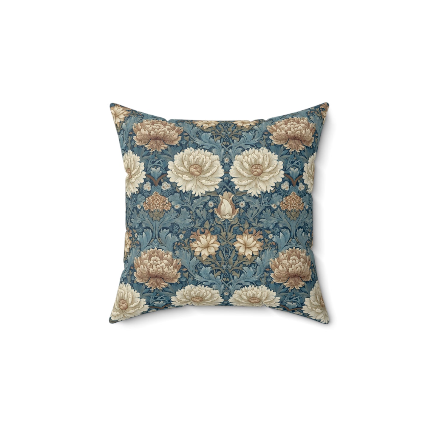 Vintage Bloom Repeat - Spun Polyester Square Pillow