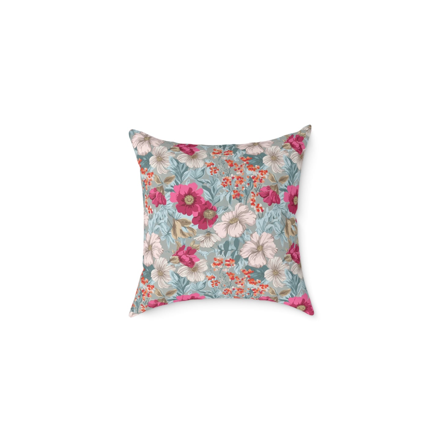 Blossom Carnival Field - Square Poly Canvas Pillow