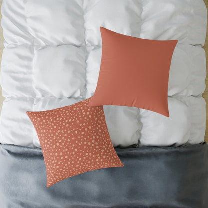 Pebble Scatter - Rose - Square Poly Canvas Pillow