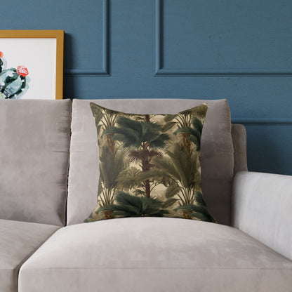 Palm Canopy Safari - Square Poly Canvas Pillow