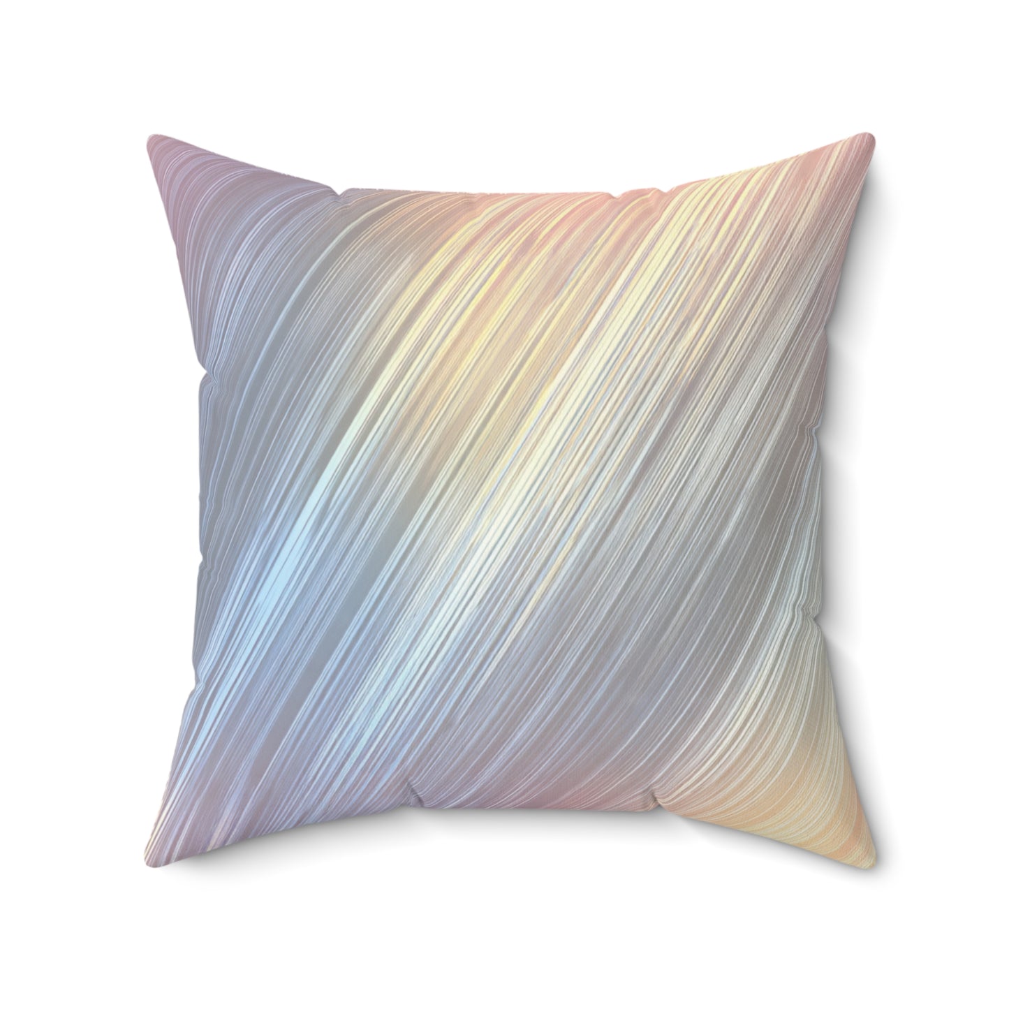Golden Beam Streaks - Faux Suede Square Pillow