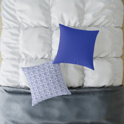 Santorini Mosaic Tile - Square Poly Canvas Pillow