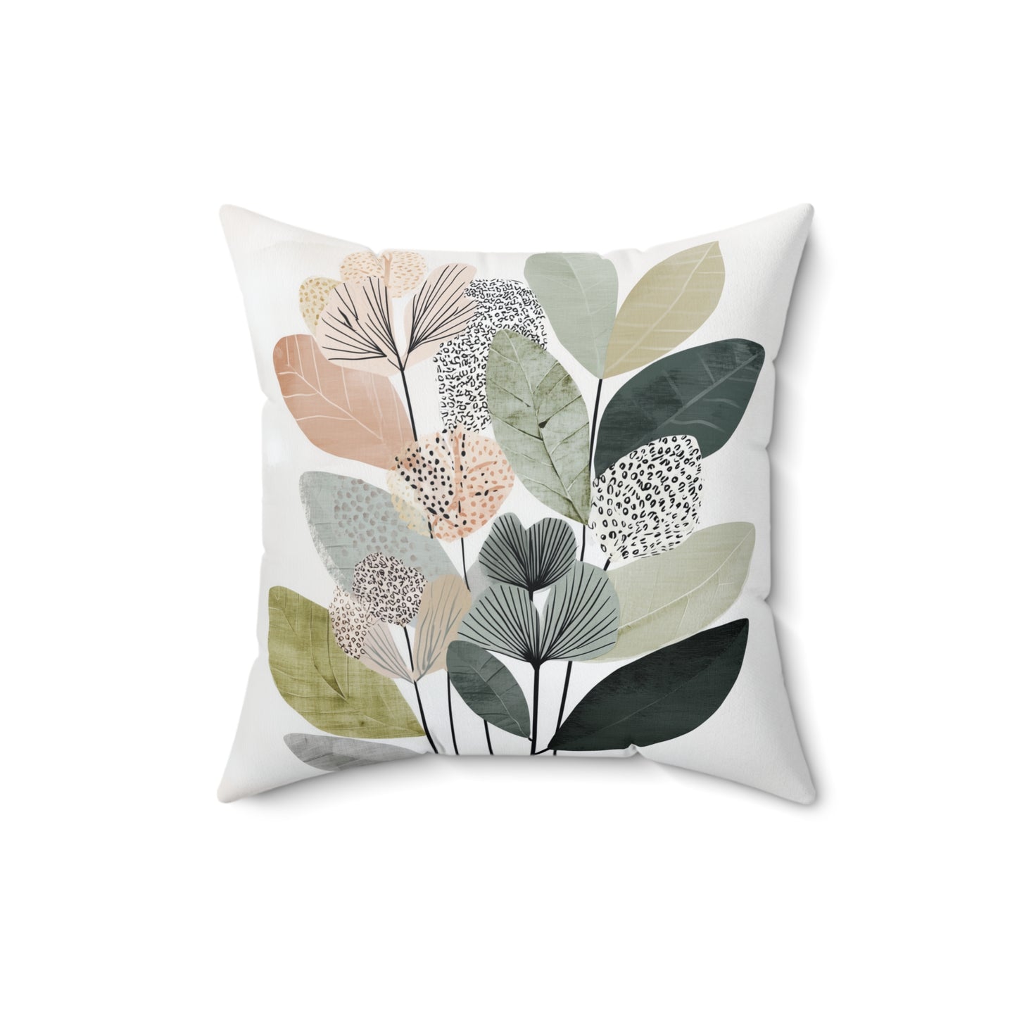 Blush Canopy Botanical - Spun Polyester Square Pillow