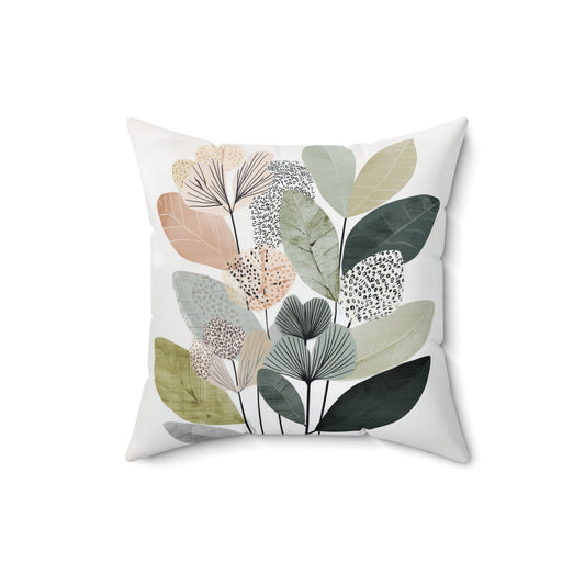 Blush Canopy Botanical - Spun Polyester Square Pillow