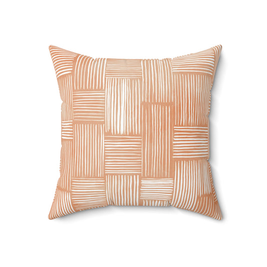 Clay Weave - Spun Polyester Square Pillow