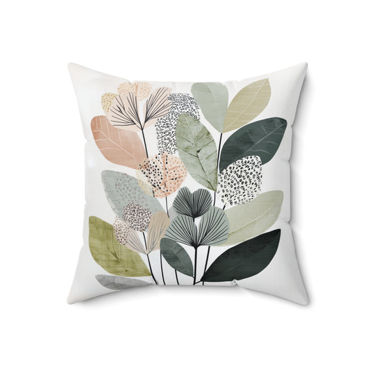 Blush Canopy Botanical - Spun Polyester Square Pillow