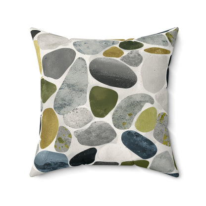 Pebble Garden Scatter - Spun Polyester Square Pillow