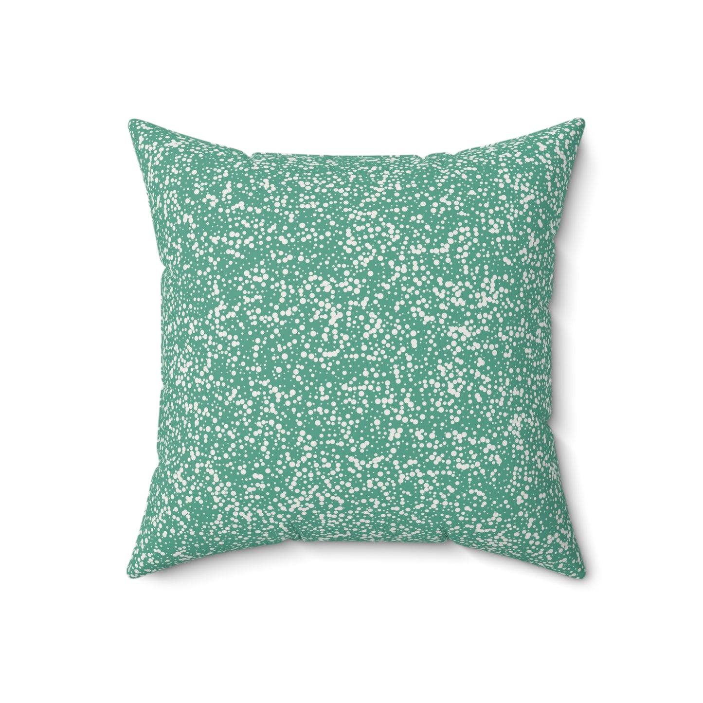 Mint Noise Drift - Faux Suede Square Pillow