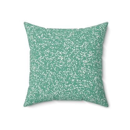Mint Noise Drift - Faux Suede Square Pillow