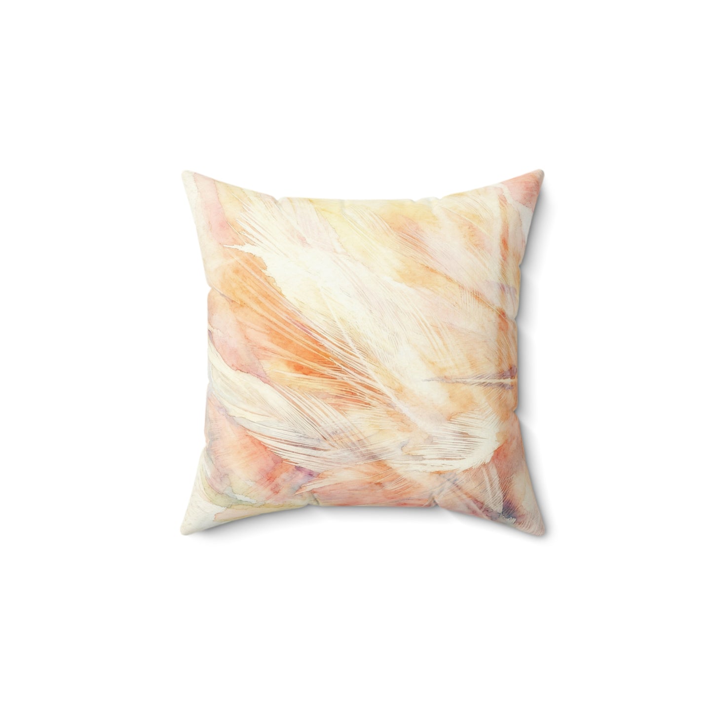 Cream Cloud Drift - Faux Suede Square Pillow