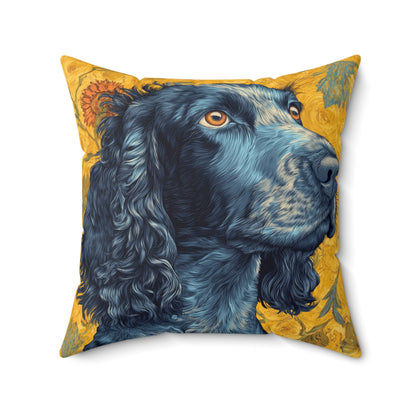 Spaniel Muse - Spun Polyester Square Pillow