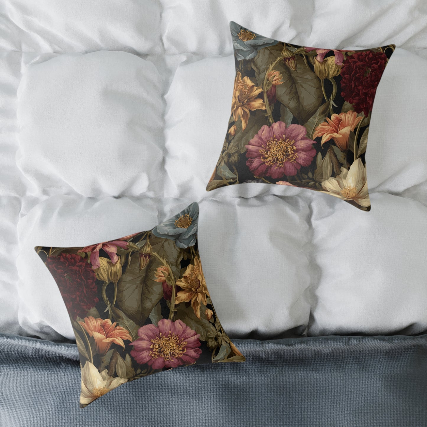 Wild Rose Conservatory - Square Poly Canvas Pillow