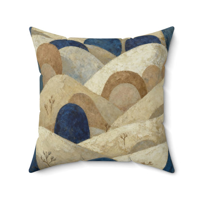 Midnight Hill Landscape - Spun Polyester Square Pillow