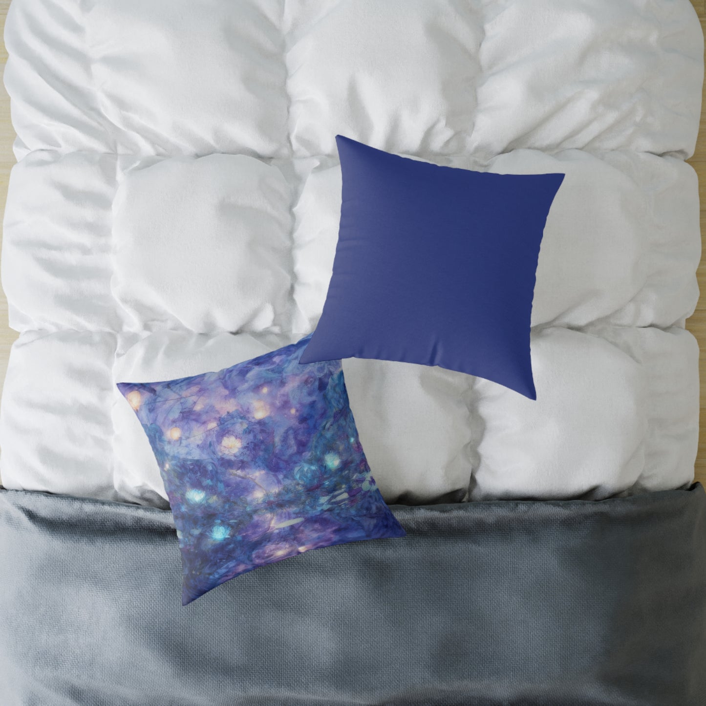Celestial Dream Nebula - Square Poly Canvas Pillow