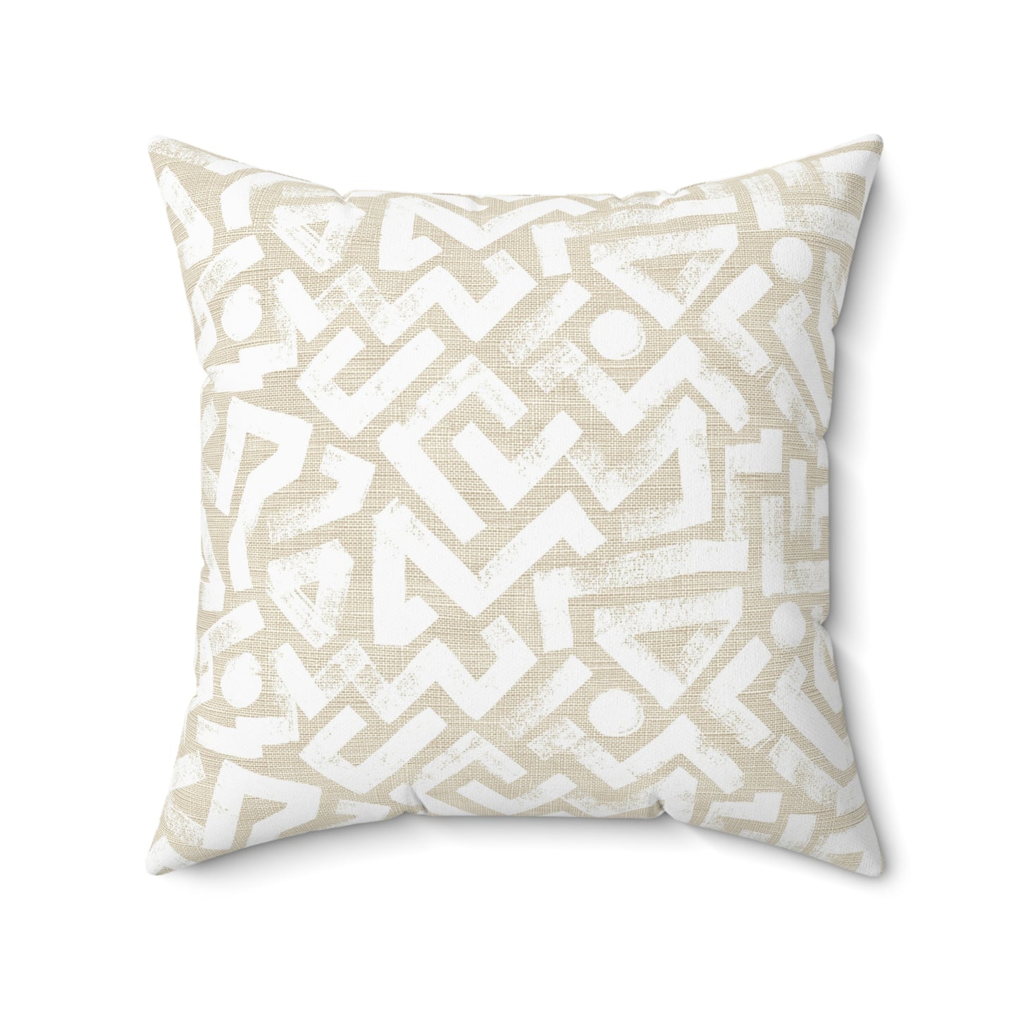 Pebble Maze Cream - Spun Polyester Square Pillow