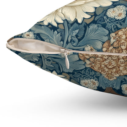 Chrysanthemum Court - Spun Polyester Square Pillow