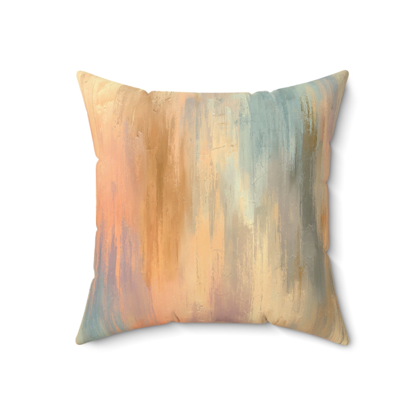 Sunset Brush Melt - Faux Suede Square Pillow