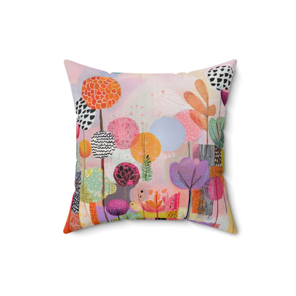 Festival Garden Bloom - Faux Suede Square Pillow