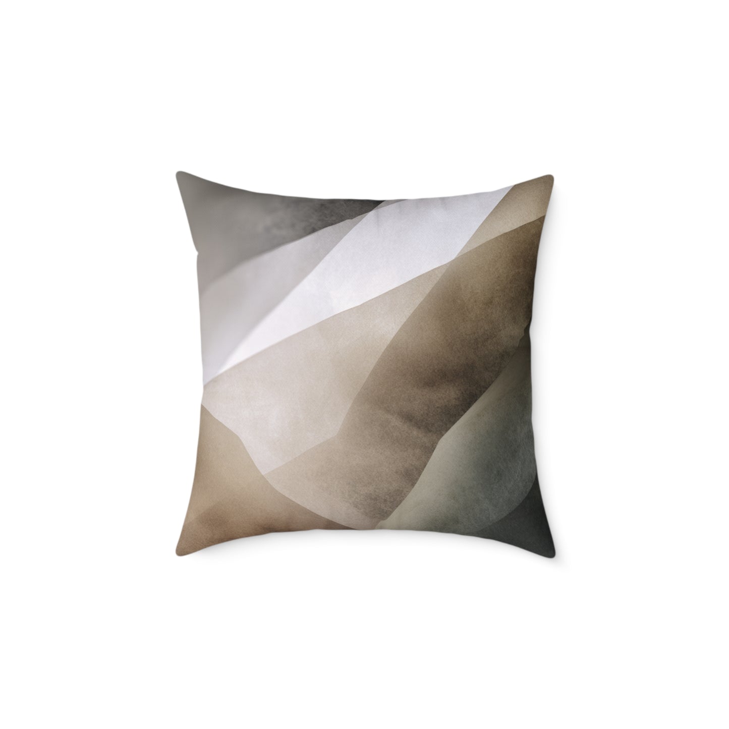 Shadowed Drift Veil - Square Poly Canvas Pillow