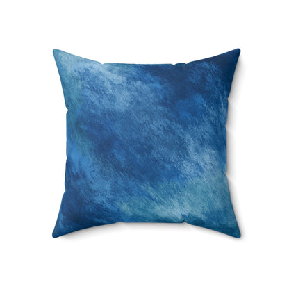Indigo Water Drift - Spun Polyester Square Pillow