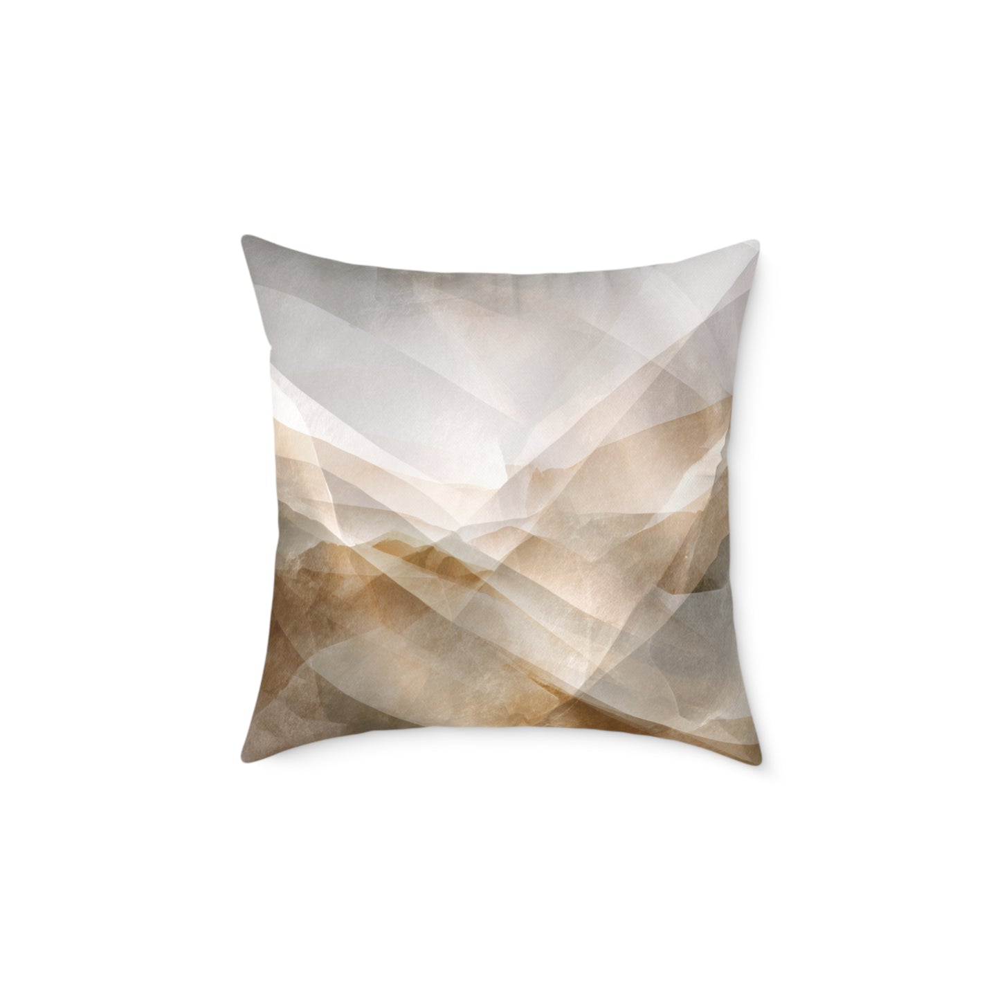 Earth Mist Shards - Square Poly Canvas Pillow