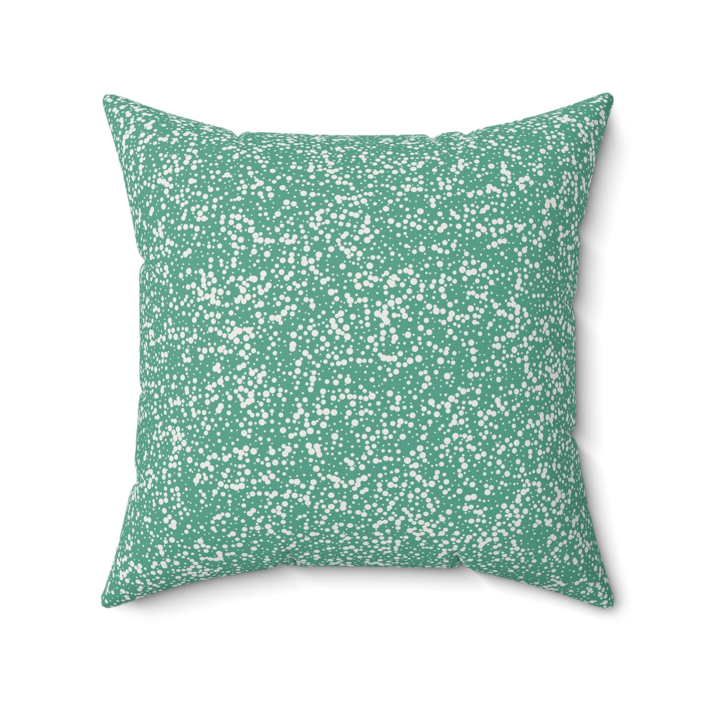 Mint Noise Drift - Faux Suede Square Pillow