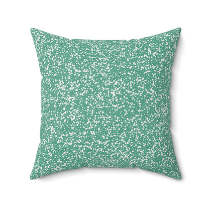 Mint Noise Drift - Faux Suede Square Pillow