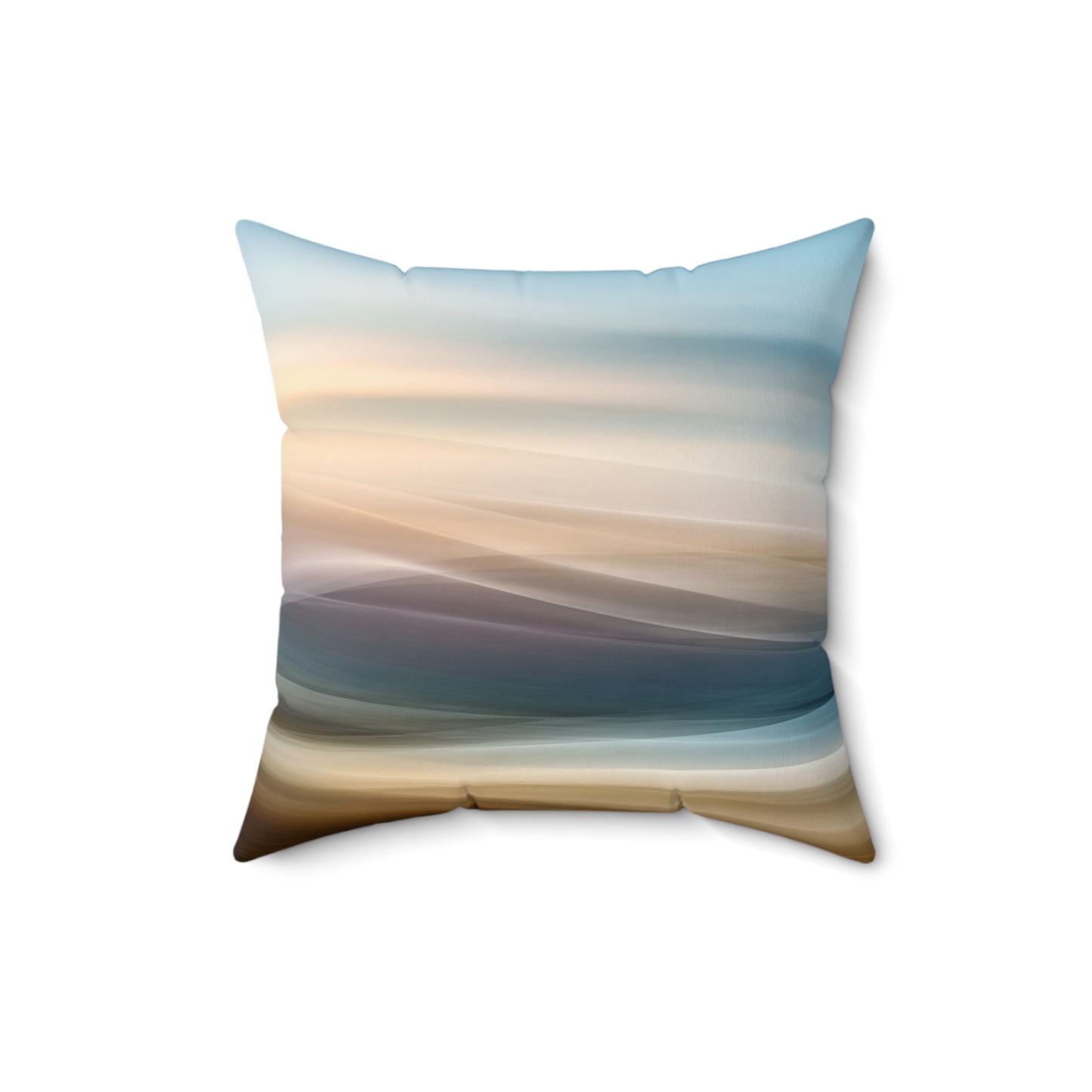 Coastal Sand Gradient - Faux Suede Square Pillow