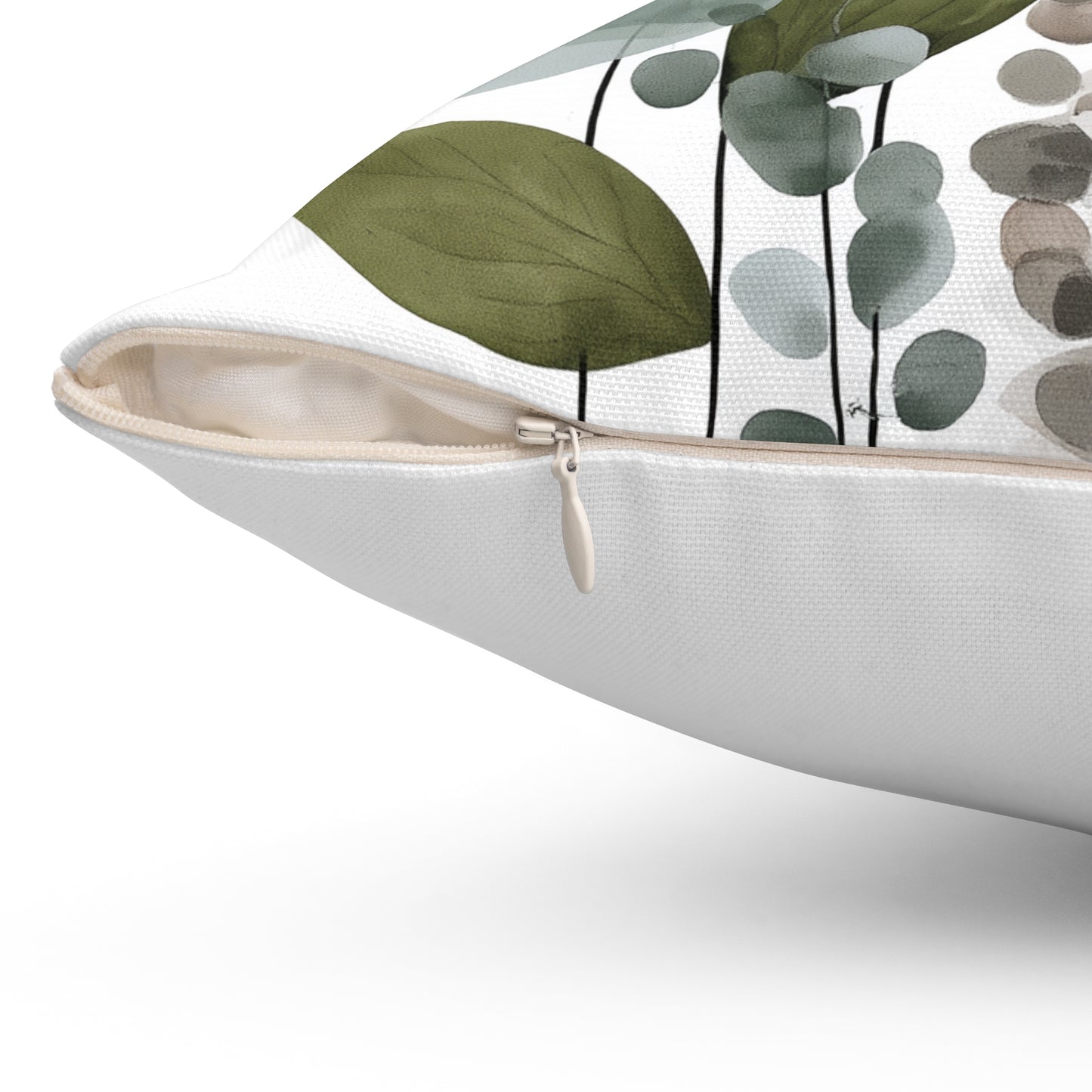 Soft Sage Garden - Spun Polyester Square Pillow