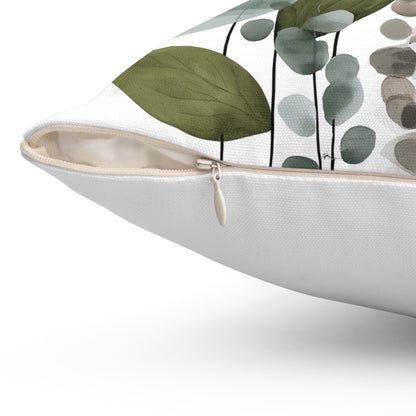 Soft Sage Garden - Spun Polyester Square Pillow