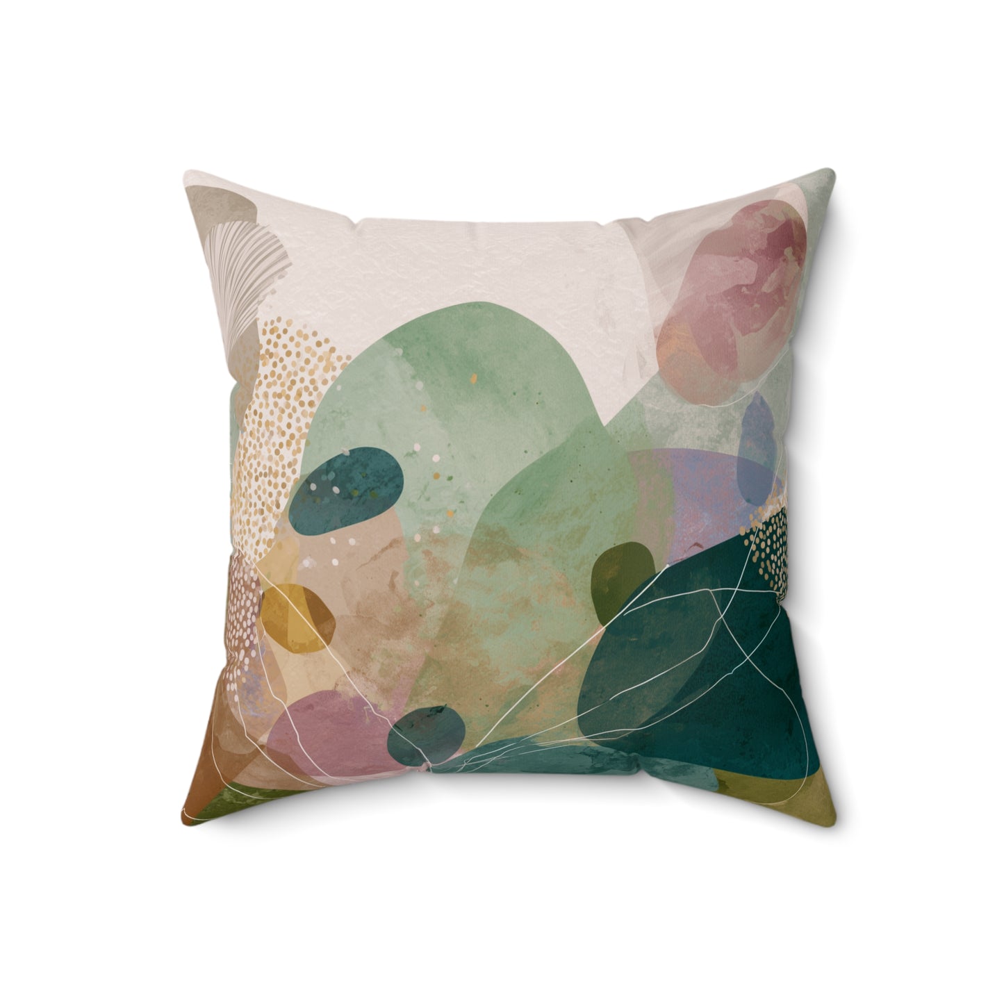 Botanical Mist Garden - Spun Polyester Square Pillow