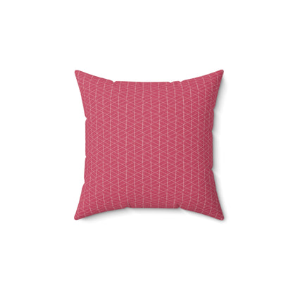 Crimson Micro Weave - Faux Suede Square Pillow