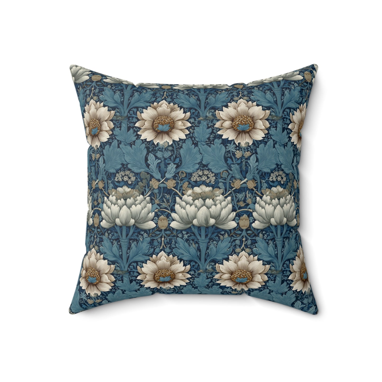 Blue Garden - Spun Polyester Square Pillow