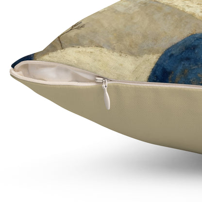 Midnight Hill Landscape - Spun Polyester Square Pillow