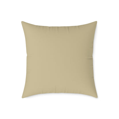 Loom Lines - Oat - Square Poly Canvas Pillow