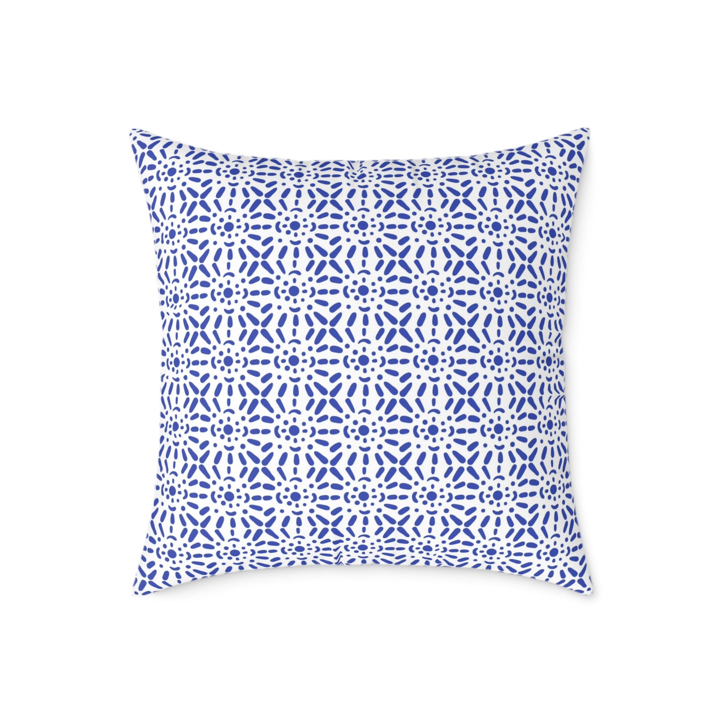 Santorini Mosaic Tile - Square Poly Canvas Pillow