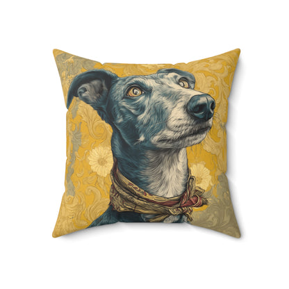 Greyhouse Gaze - Spun Polyester Square Pillow
