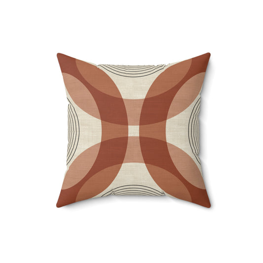 Retro Curve - Spun Polyester Square Pillow