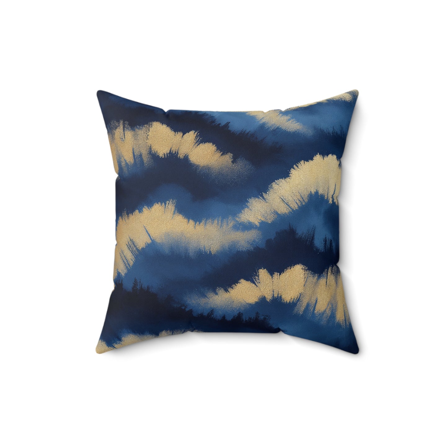 Midnight Tidal Fusion - Spun Polyester Square Pillow
