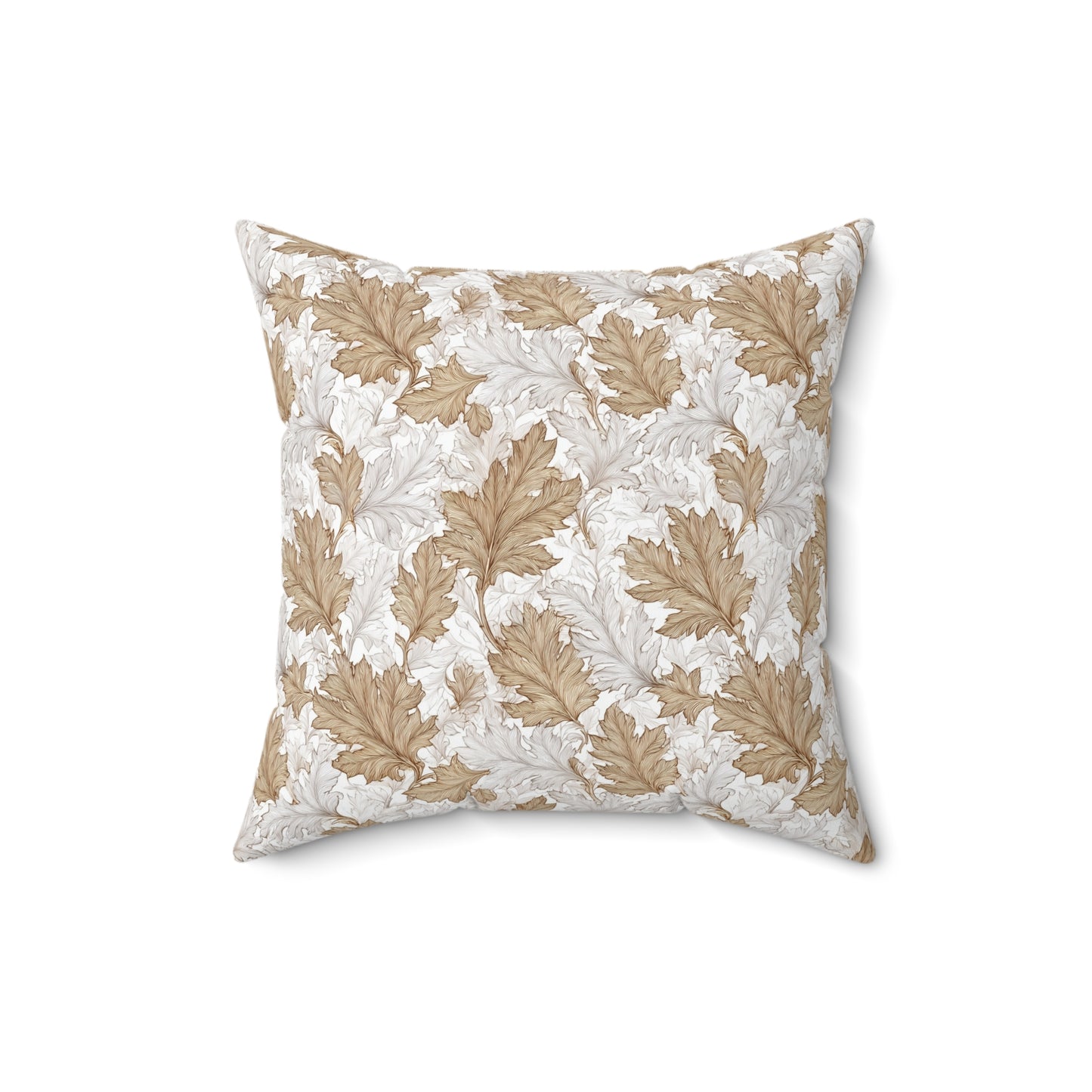 Golden Oak Damask - Spun Polyester Square Pillow
