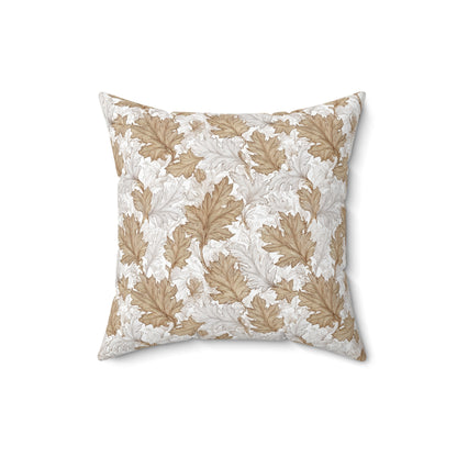 Golden Oak Damask - Spun Polyester Square Pillow