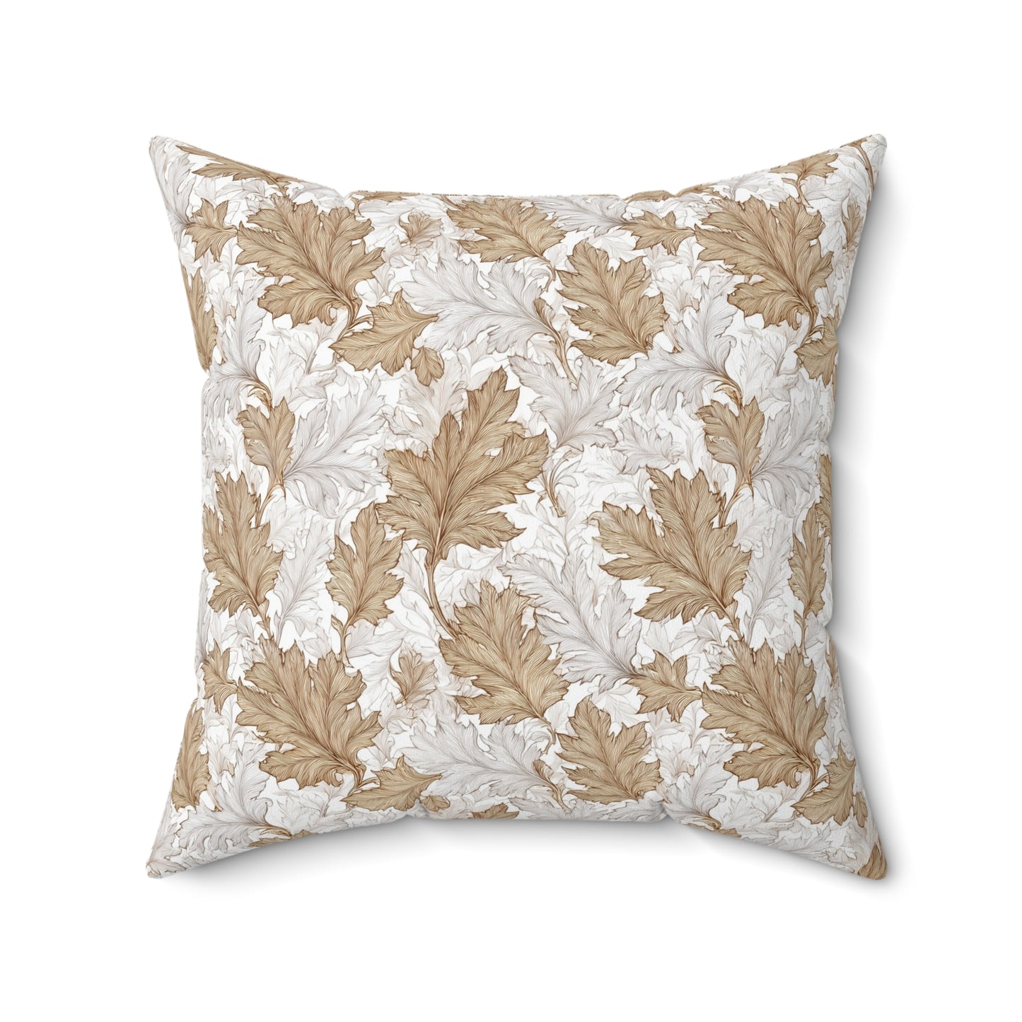 Golden Oak Damask - Spun Polyester Square Pillow