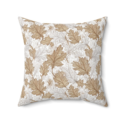 Golden Oak Damask - Spun Polyester Square Pillow